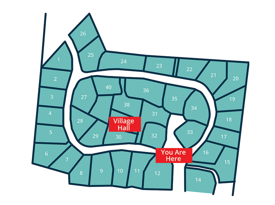 Village Map for Ngunguru Retirement Village